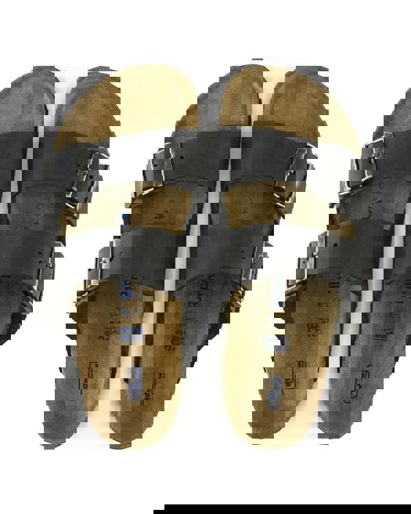 Birkenstock Arizona Soft Footbed Womens Oiled Leather Sandals - Black - CHO - Designer Womens Sandals