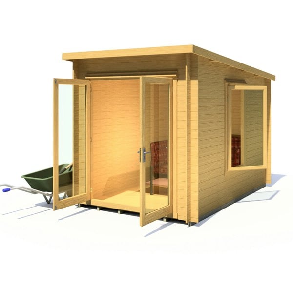 Shire Emneth 10Gx7 Pent Log Cabin 19mm interlock  Cladding - Best Shed