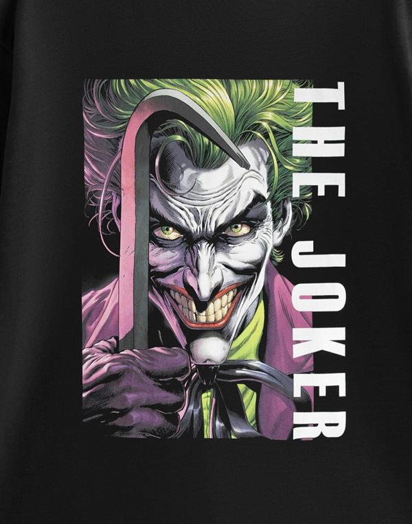 DC Comics Unisex Black The Joker Short Sleeved T-Shirt