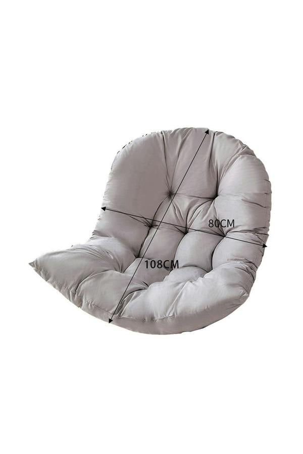 Living and Home 80cm W x 108cm H Light Grey Hanging Egg Swing Chair Cushion