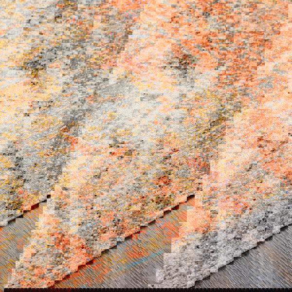 Livabliss Huntington Beach-Modern Orange Blue Ivory In- & Outdoor Rug