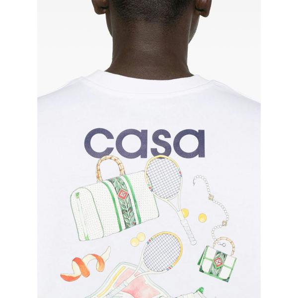 Casablanca Equipment Sportive Equipment Sportive Cotton T-Shirt   in  White