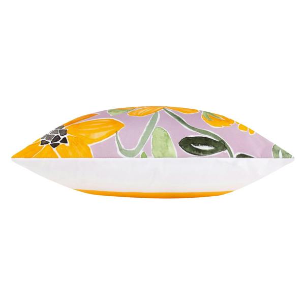 Wylder Flowers Outdoor Cushion Cover - Orange/Lilac - 