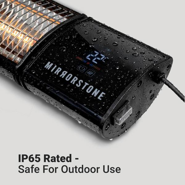 Mirrorstone Heating 1.2kW Athena Wi-Fi Remote Controllable Infrared Bar Heater with Motion Sensor