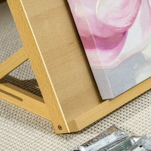 Bobobiy Desktop Table A2 Easel Craft Workstation, Adjustable Beechwood Table Top Easel, Portable Folding Artist Drawing & Sketching Board for Adults