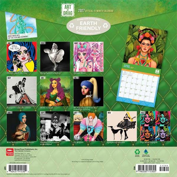 Pride Art of Drag Calendar 2027, Wall Calendars, Month To View, Art, Gift