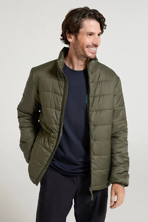 Mountain Warehouse Mens Essentials Lightweight Padded Jacket - Khaki