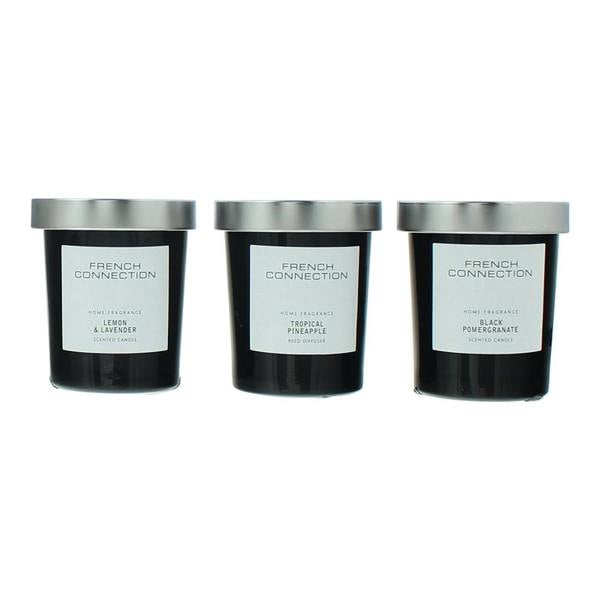 French Connection Black Collection Trio of Candles Giftset 3 x 52g