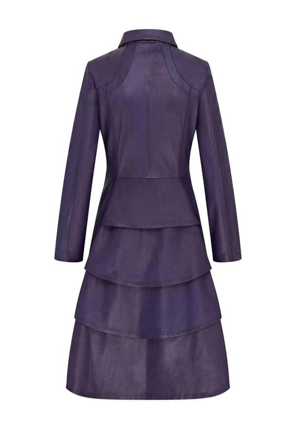 Infinity Leather Womens Gothic Full Length Victorian Leather Coat - Vantaa