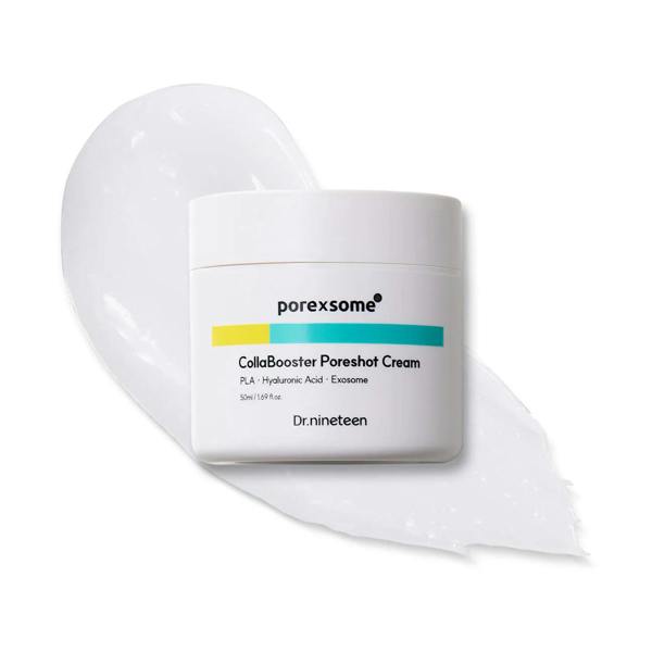 Dr.nineteen PoreXsome Collabooster Poreshot Cream – 50ml Korean clinical face cream with Exosome technology for pore tightening available at Atelier De Glow UK..