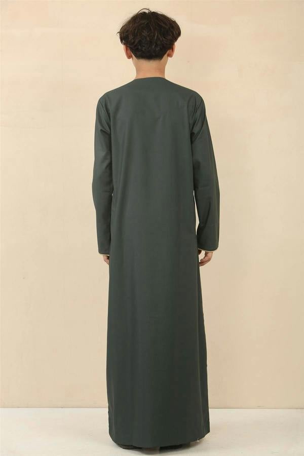 Infinity Leather Kid's Boys Omani Eid Thobe  Saudi Emirati Jubba Robe