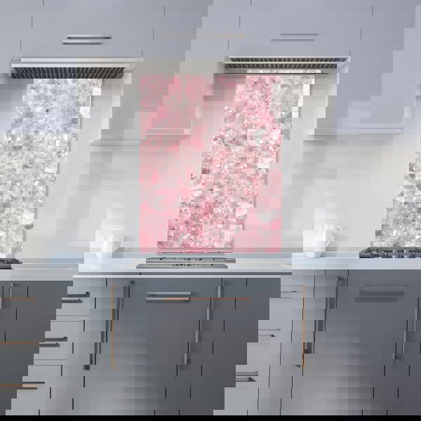 Warren Reed - Designer Pink Quartz Effect Kitchen Splashback