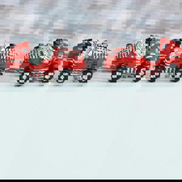 Me and My Car Red Racing Car Cufflinks