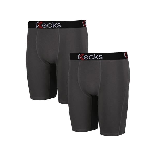 Kecks Mens Grey Multipack Boxer Shorts 2 Pack