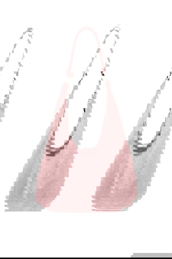 Kitise Large Slouch Italian Suede Leather Hobo Tote Bag