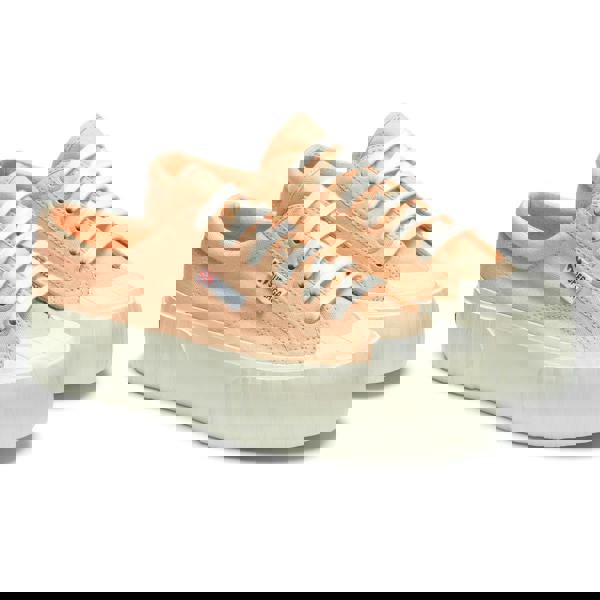 Superga Womens/Ladies 2631 Stripe Platform Trainers - Pink Peach/Avorio - 