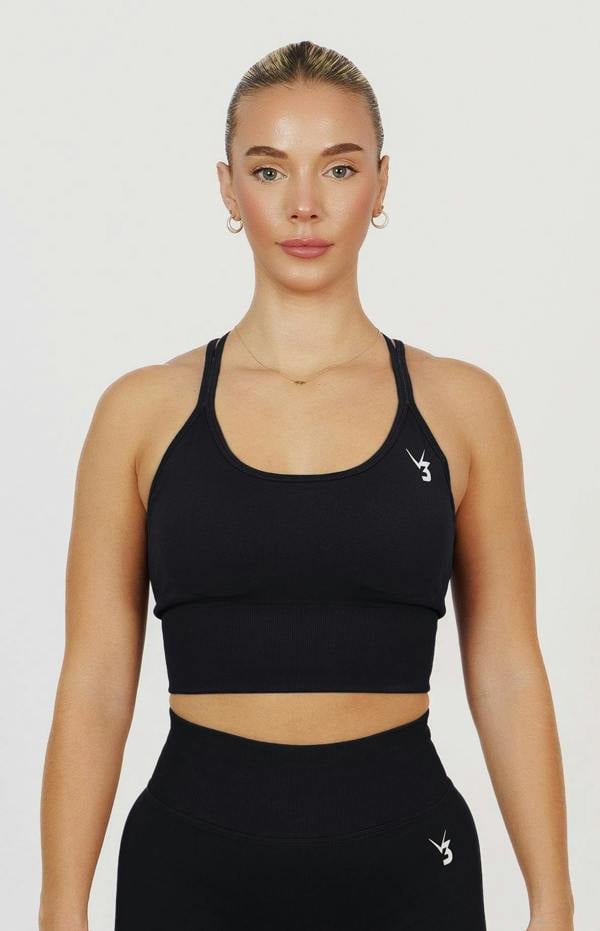 V3 Apparel Form Seamless Scrunch Sports Bra, Leggings & Shorts Set - Black