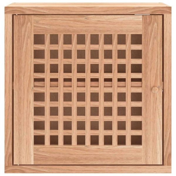 Berkfield Wall Cabinet 42x18x42 cm Solid Wood Walnut