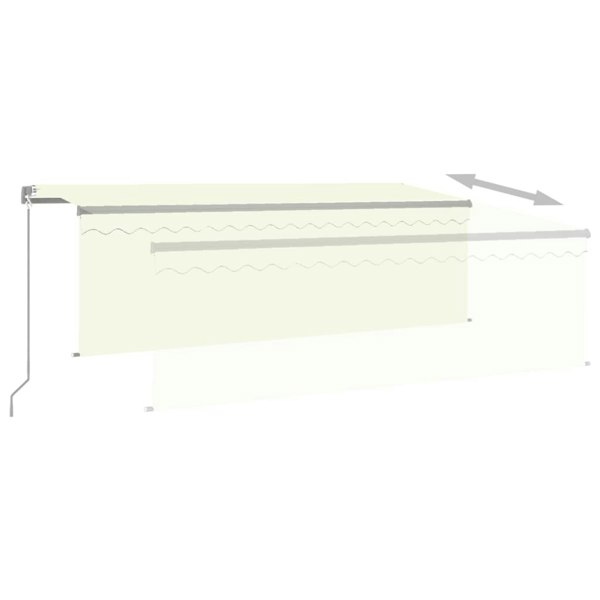Berkfield Manual Retractable Awning with Blind 4x3m Cream
