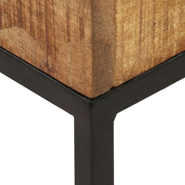 Berkfield Side Table 30x30x33 cm Rough Mango Wood