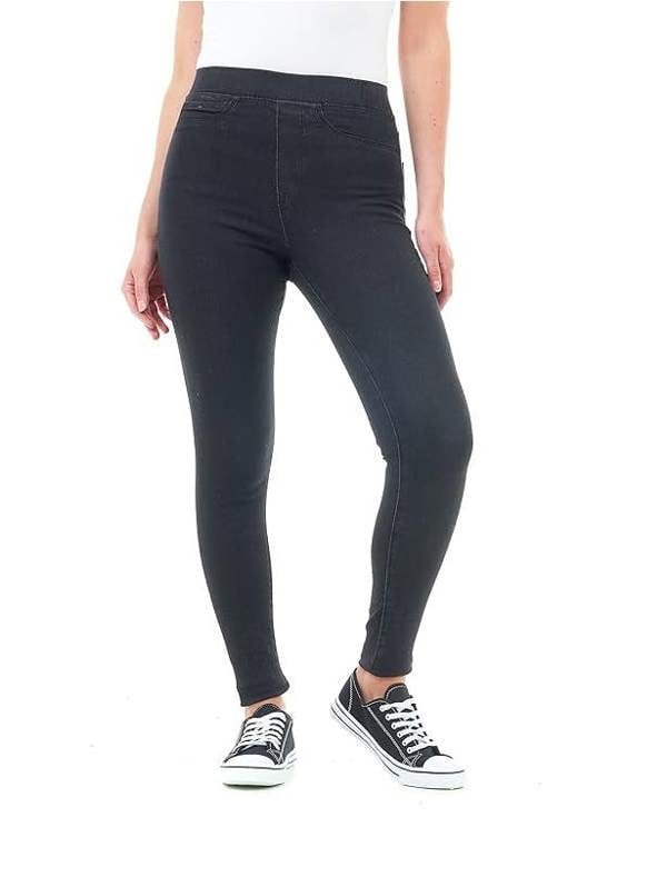 Smart Living Women's Stylish Skinny Fit Denim Jeggings with Pockets - Trendy & Comfy - Black