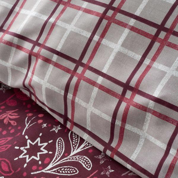 Winter Stags Red Duvet Cover Set