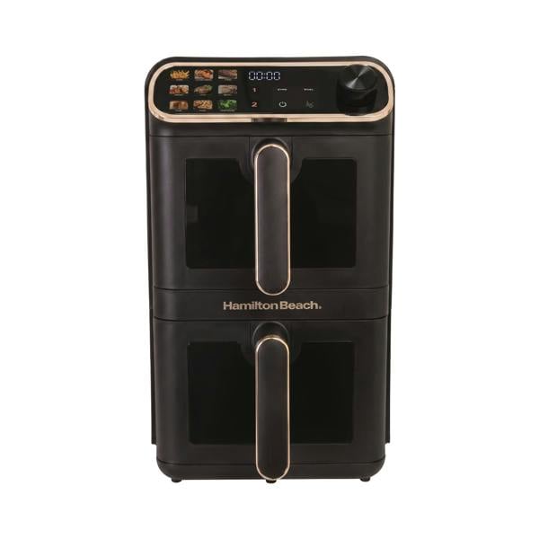 Hamilton Beach DualStack 11L Smart Air Fryer - Black & Brushed Brass