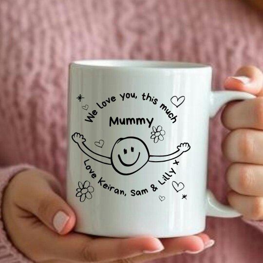 Aye Do Gifts Personalised I Love You This Much Mug, Candle & Socks Gift Hamper | Birthday Gift
