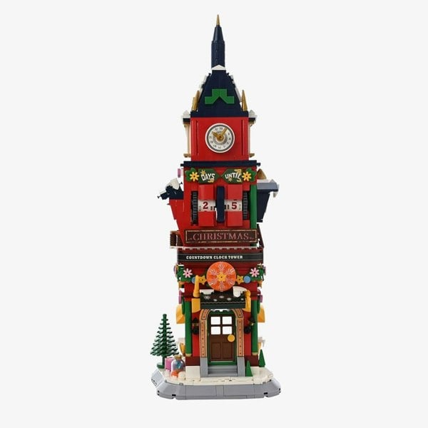 T. H. Baker Toy Shop Christmas Clock Tower Brick Building Set Accessory XM15905