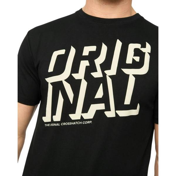 Crosshatch Mens Protrax Cotton T-Shirt - Black - 