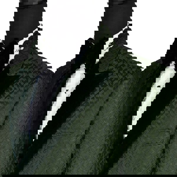 David WeJ Alfredo Retro Pattern Velvet Peak Lapel Tuxedo - Green