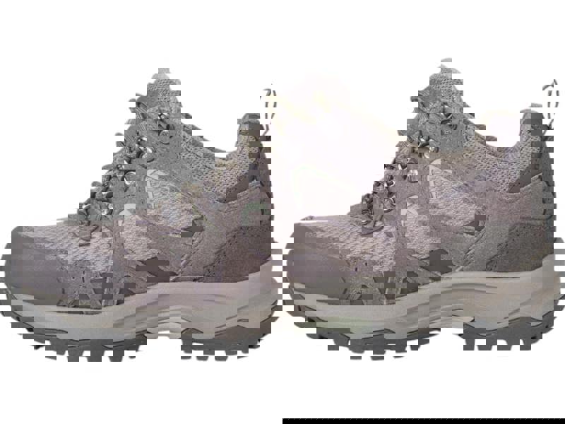 Karrimor Bodmin Low 6 Womens Waterproof Hiking Walking Trainers, grey color outdoor footwear featuring durable construction with waterproof materials, breathable mesh panels, and sturdy sole for hiking and walking adventures.