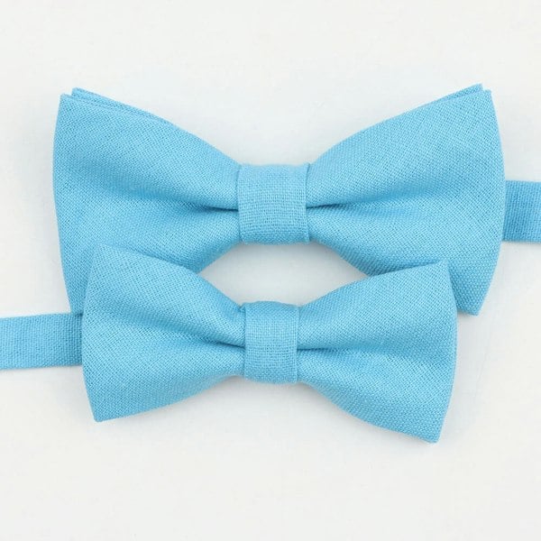 Mr Townsend Suits Mr and Master Linen Bow Tie Sets