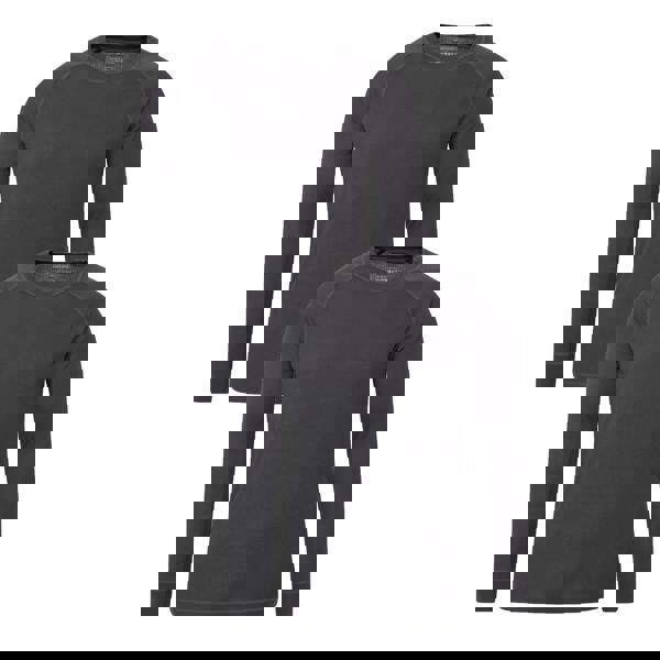 Mountain Warehouse Mens Talus Base Layer Top (Pack of 2) - Charcoal