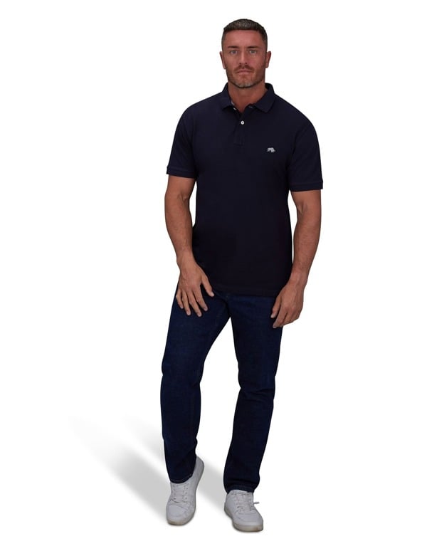 Raging Bull Mens Classic Organic Polo Shirt - Navy