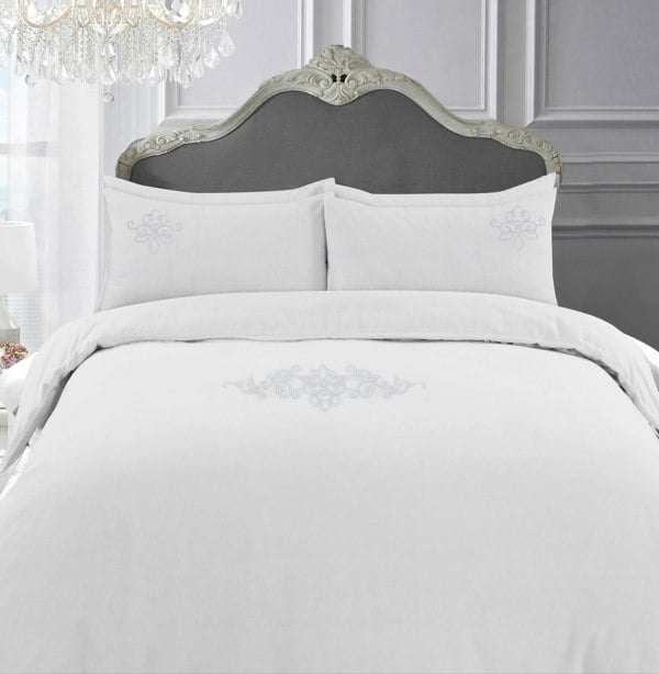 Sweet Dreams Grosvenor Scroll 330 Thread Count Embroidered Duvet Cover Set