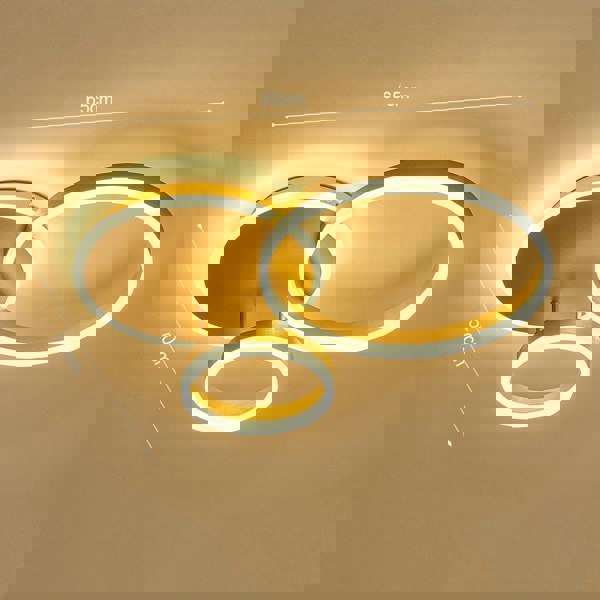 2/3.5 ft Circles Ceiling Light with LED Dimmable/Non-Dimmable Ceiling Lights Living and Home 