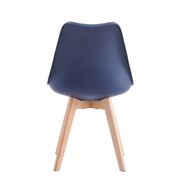 Set of 6 Dining Chairs with Solid Wooden Legs and Seat Cushion Pads Eva