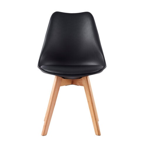 Set of 4 Dining Chairs with Solid Wooden Legs and Seat Cushion Pads Eva