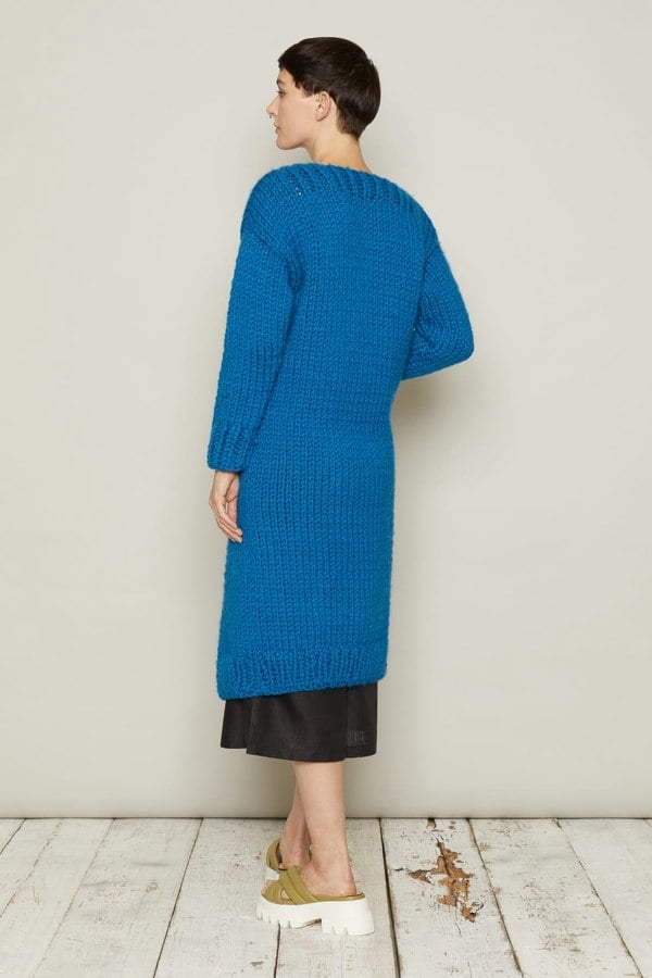 Bo Carter Hand Knitted Lena Cardigan - Teal