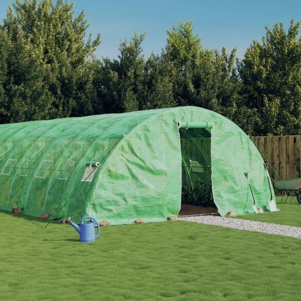 Berkfield Greenhouse with Steel Frame Green 110 m�__ 22x5x2.3 m