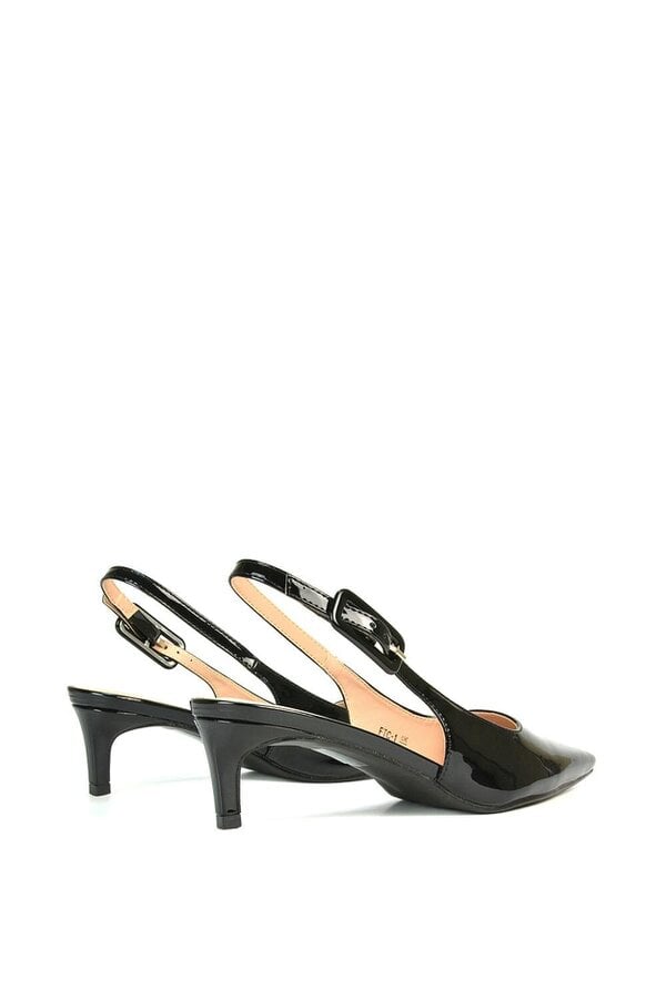 XY LONDON Kitten Heel Court Shoes With Slingback