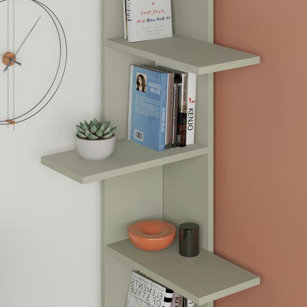 Decortie Saso Modern Corner Bookcase Display Unit Medium 141(H)cm