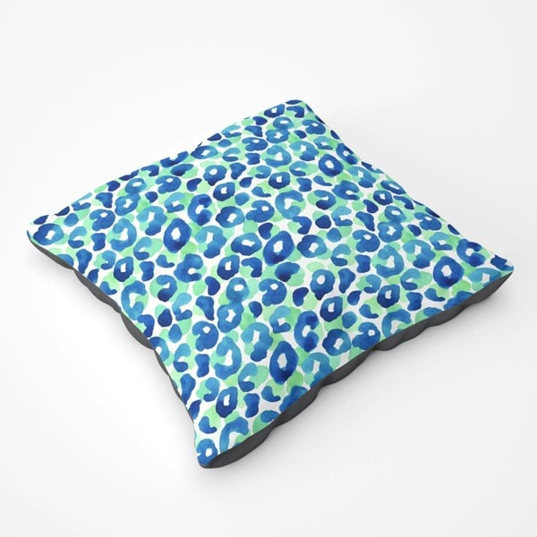 Warren Reed Watercolour Leopard Print Floor Cushion