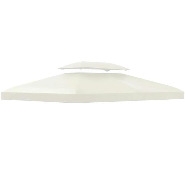 Cream two-tier gazebo roof canopy panel with flat slanted sections and center ridge
