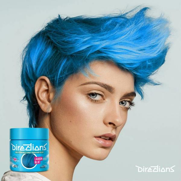 Directions 4 x La Riche Directions Semi-Permanent Hair Color 100ml Tubs - Lagoon Blue