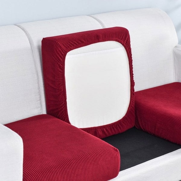 Anyhouz Anyseat Sofa Cover Wine Red Polyester Thick Stretchable Cushion For Living Room 1Pc Enlarge Size 160-185cmx60-90cm