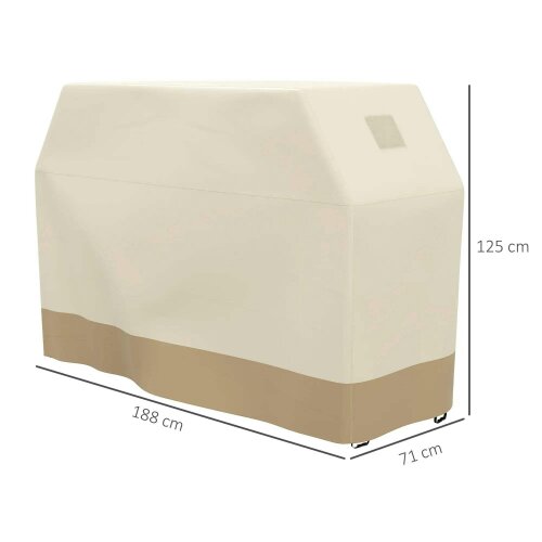 Bobobiy 71W x 188Lcm PU Coated Protective Grill Cover - Beige