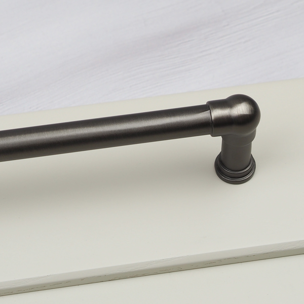Handle & Home Brushed Grey Industrial Pipe Style Cabinet D Bar Handles