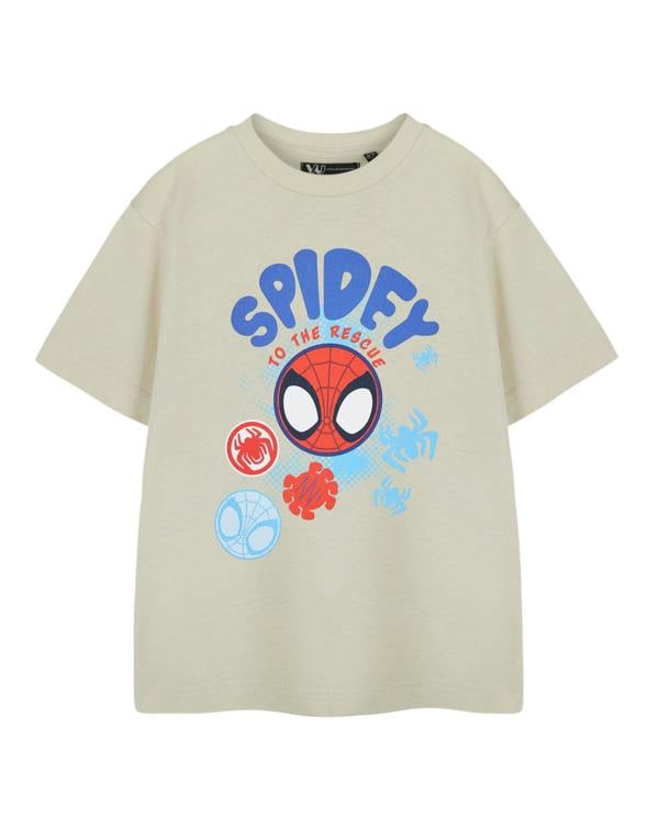 Spiderman Spidey and His Amazing Friends Boys Beige To The Rescue Short Sleeved T-Shirt